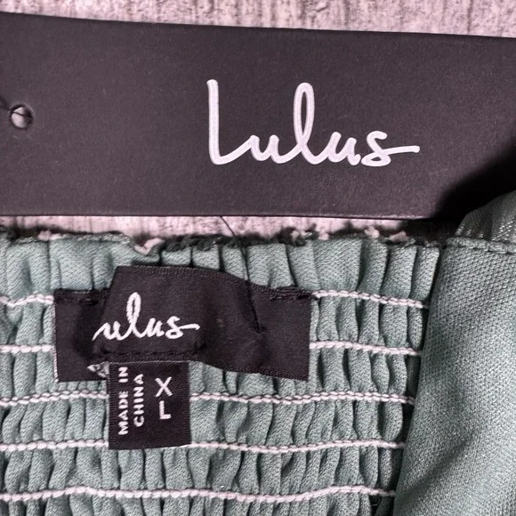 NWT Lulus Gorgeous Excellence Green Floral Burnout Tiered Midi Dress XL Coquette - Picture 7 of 9